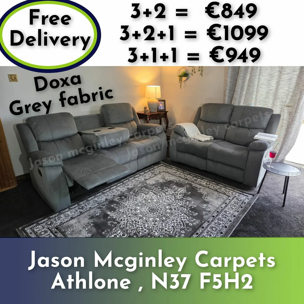 NEW Living Room Sofa - Doxa 3+2 Combo, €849 - Image 4