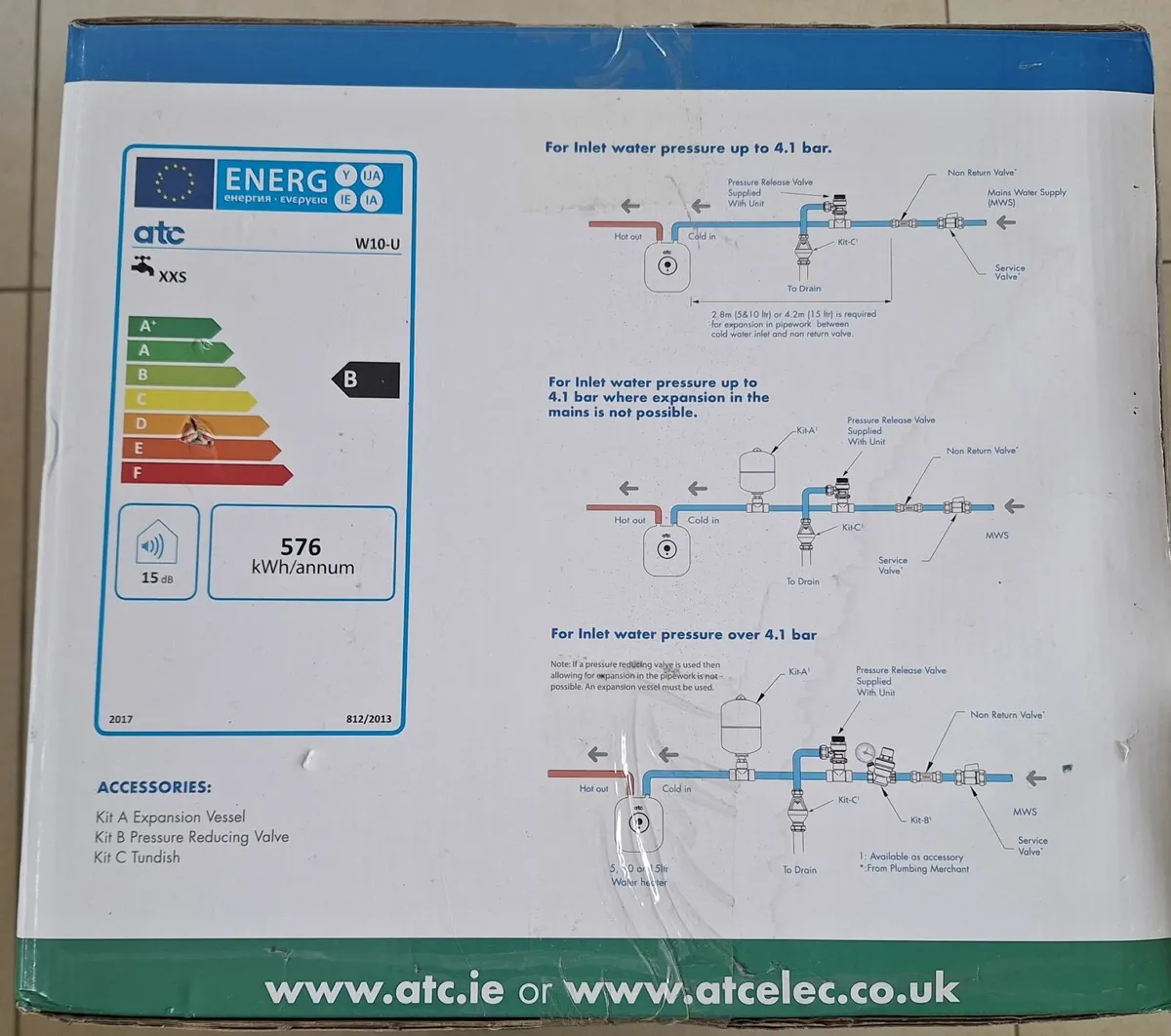 Atc Pacific 10 litre Under Sink Water Heater - Image 1