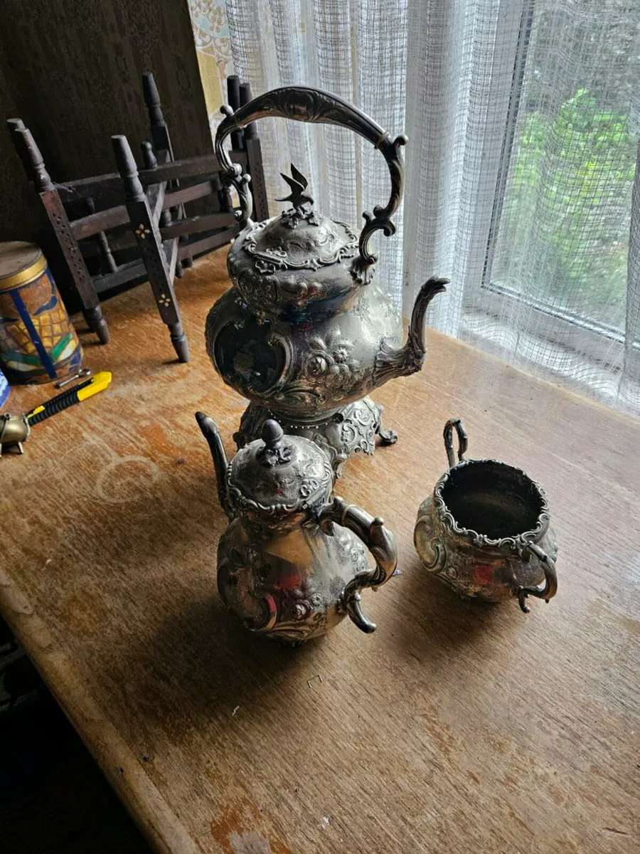 Vintage Antique EPNS Coffee Pot Tea Pot and Jug - Image 1