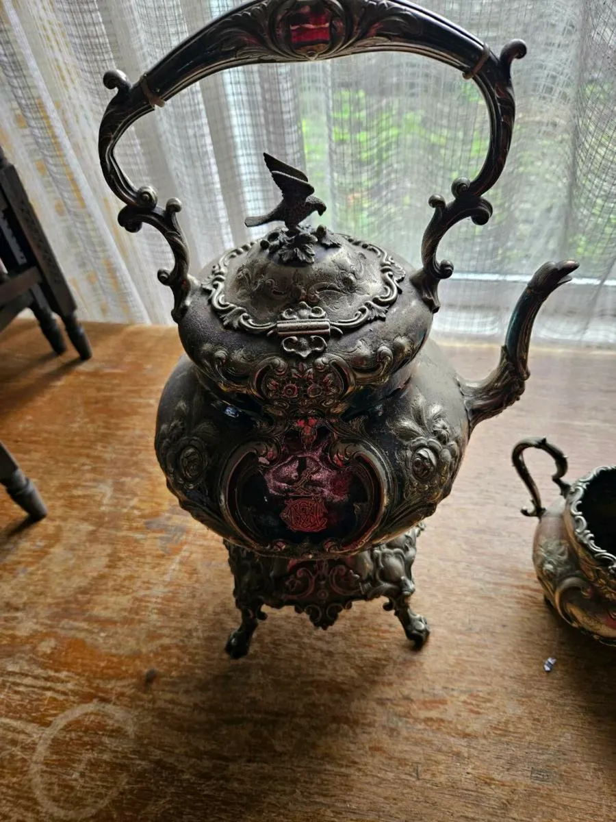 Vintage Antique EPNS Coffee Pot Tea Pot and Jug - Image 4