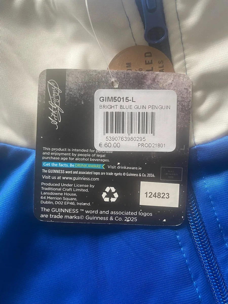 Retro Blue Guinness Zip Up - Image 3