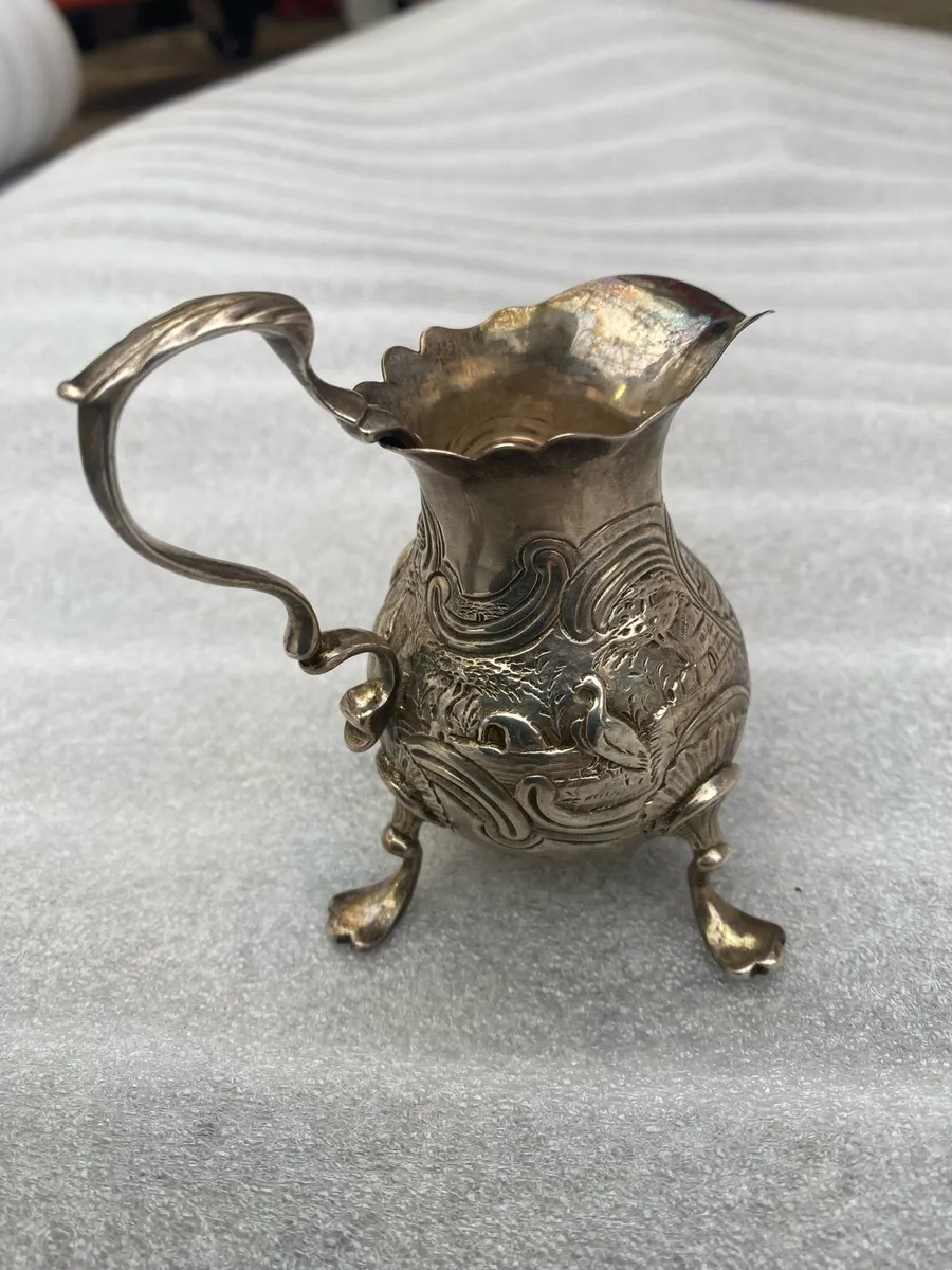 Antique Silver Creamer - Image 3