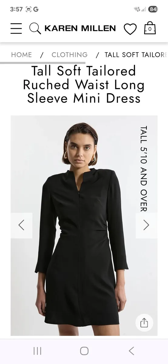 Karen Millen dress. Size 10.Black. suit tall 5'10"