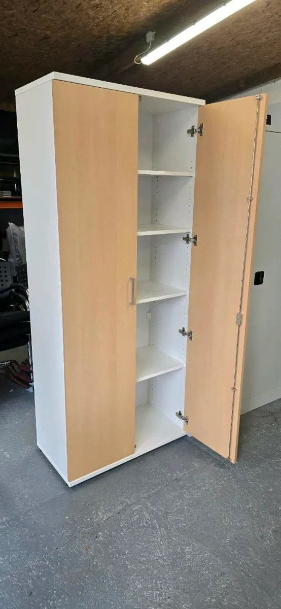 White and Beech storage cabinets New. - Image 3
