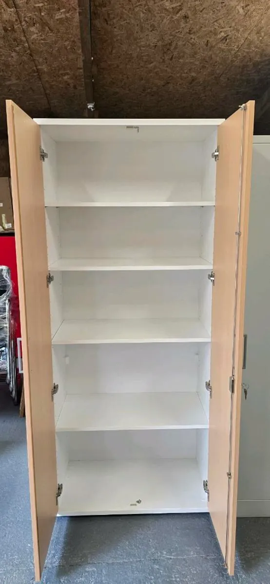 White and Beech storage cabinets New. - Image 4