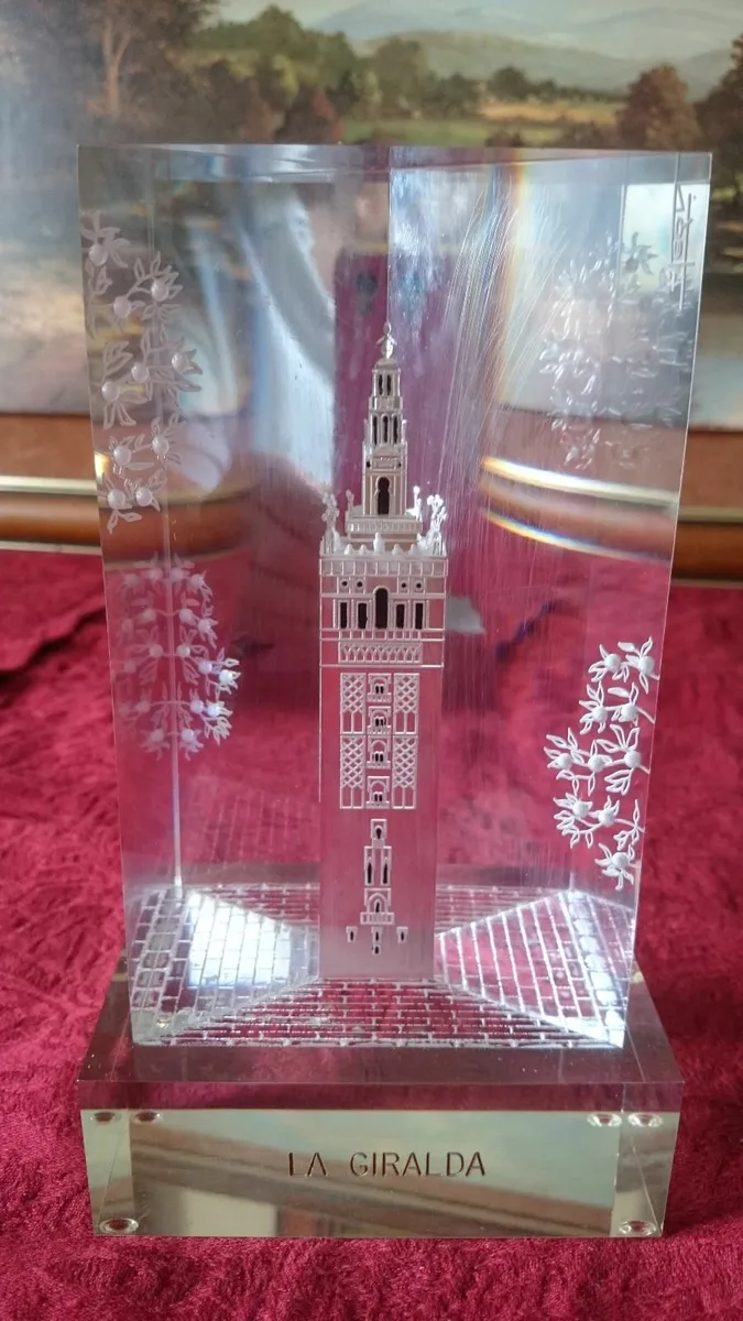 8.25 Inches Tall La Giralda Bell Tower Glass Prism - Image 2