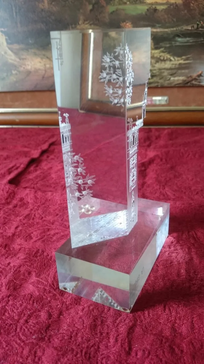 8.25 Inches Tall La Giralda Bell Tower Glass Prism - Image 4