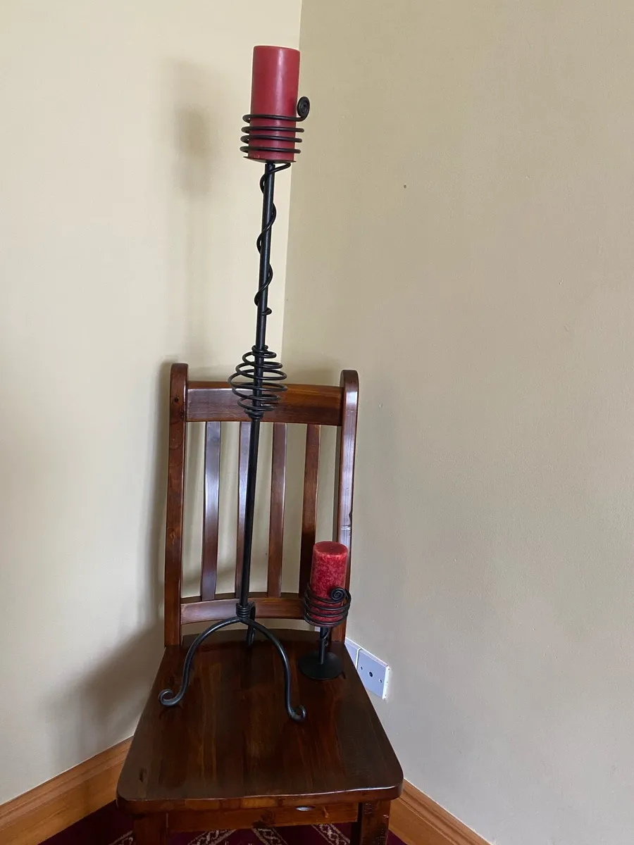Wrought Iron candle holders - Image 2