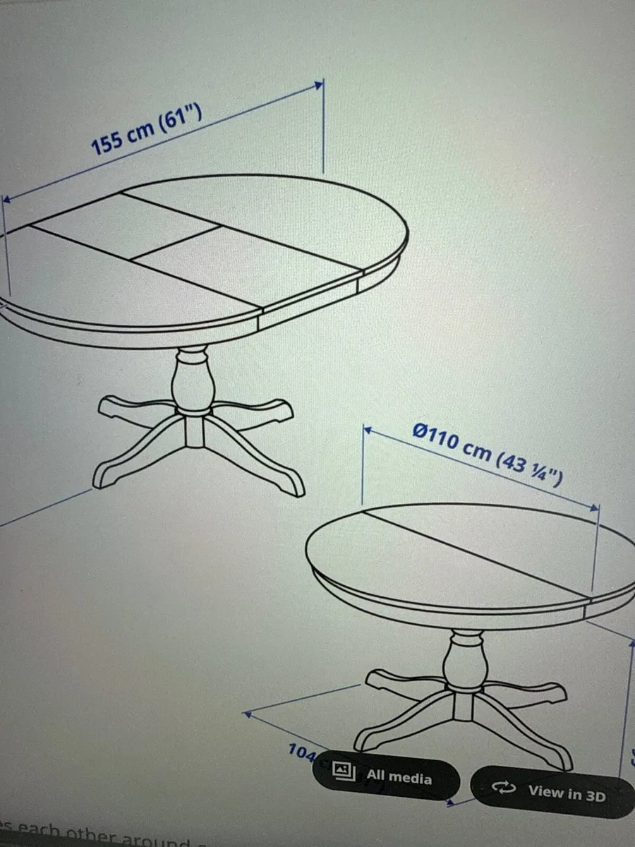 Round Extendable Dining Table - Image 4