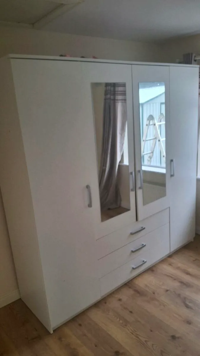 2 swivel bar stools. Wardrobe  and bedside lockers - Image 3