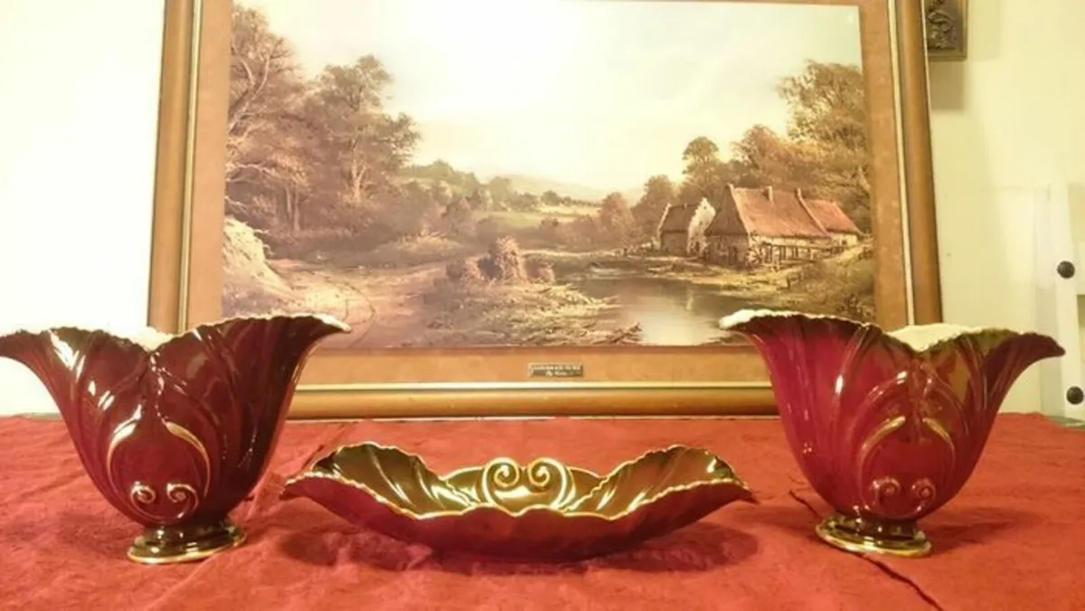 3Pc. Carlton Ware England Rouge Royale Collection - Image 3