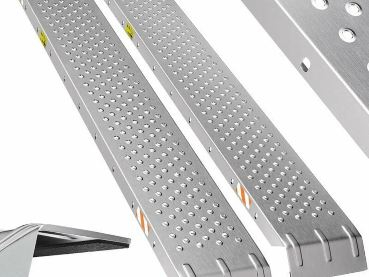 Set Of 2 400 kg Loading Ramp Galvanised Steel Ramp - Image 1