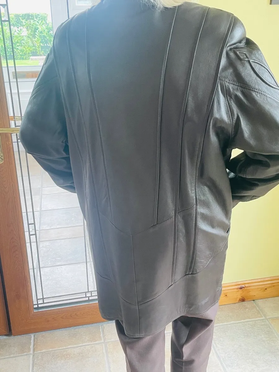 Brown Leather Jacket - Image 2