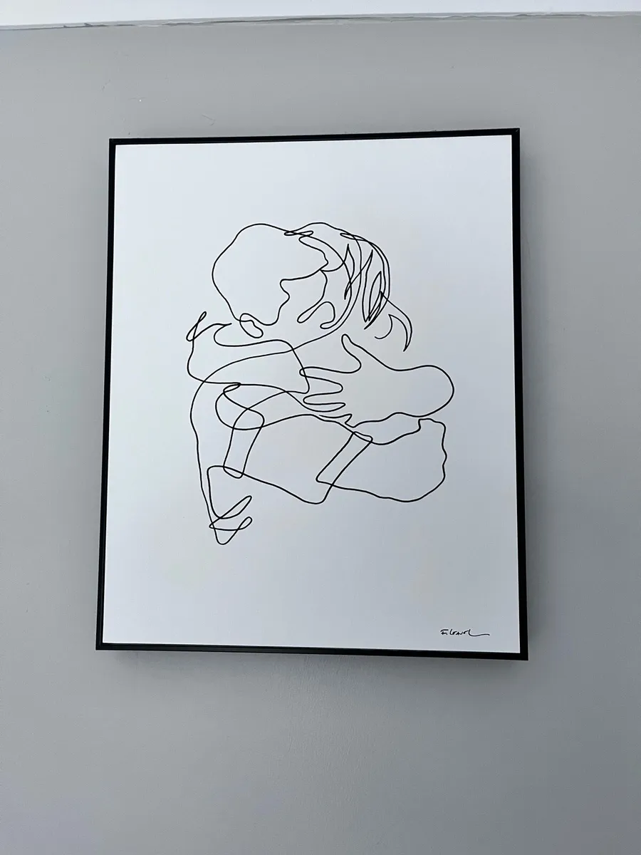 Francis Leavey - Embrace line art - Image 1