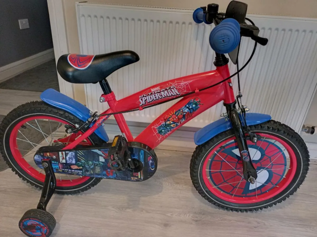 Kids spider man bike size 16 inch wheels. - Image 2