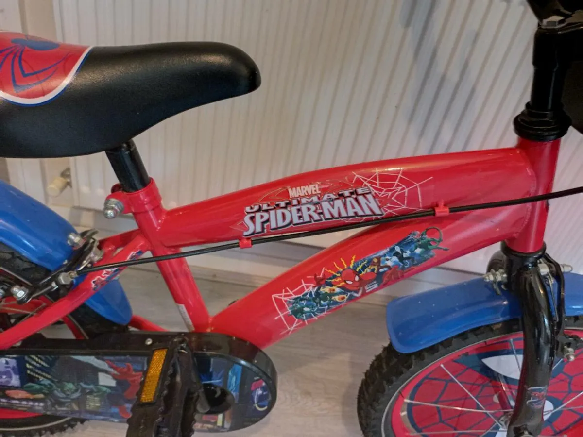 Kids spider man bike size 16 inch wheels. - Image 4