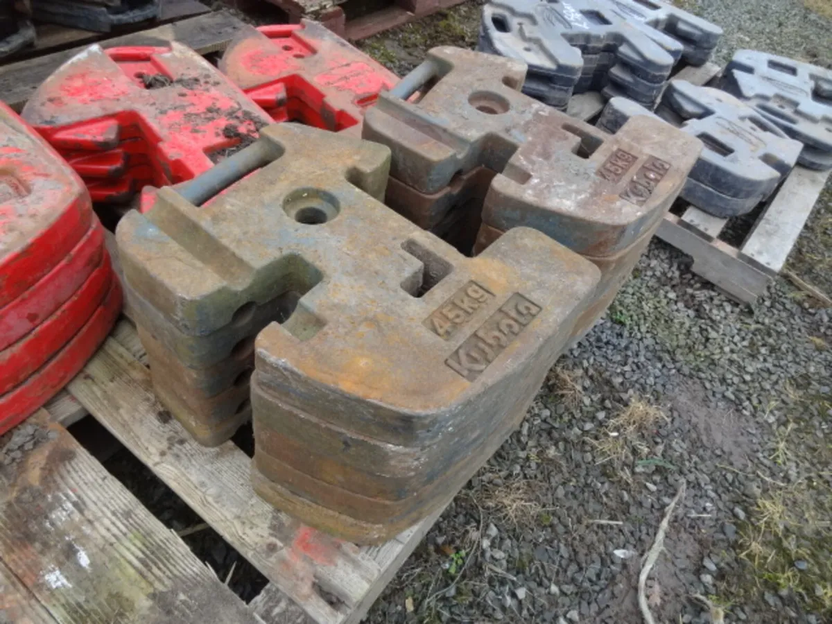 Kubota Black 45KG Tractor Weights - Image 2