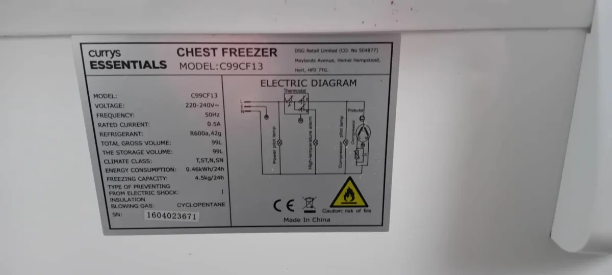Chest Freezer for sale - Image 1