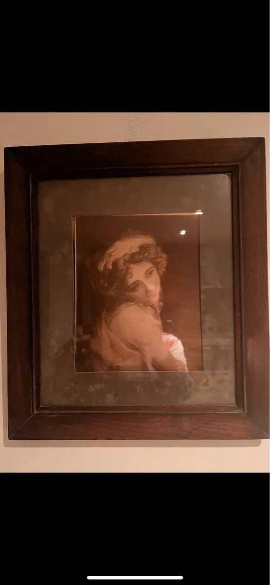 Antique framed picture from Lota House. - Image 1