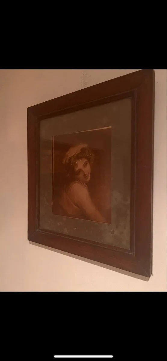 Antique framed picture from Lota House. - Image 2