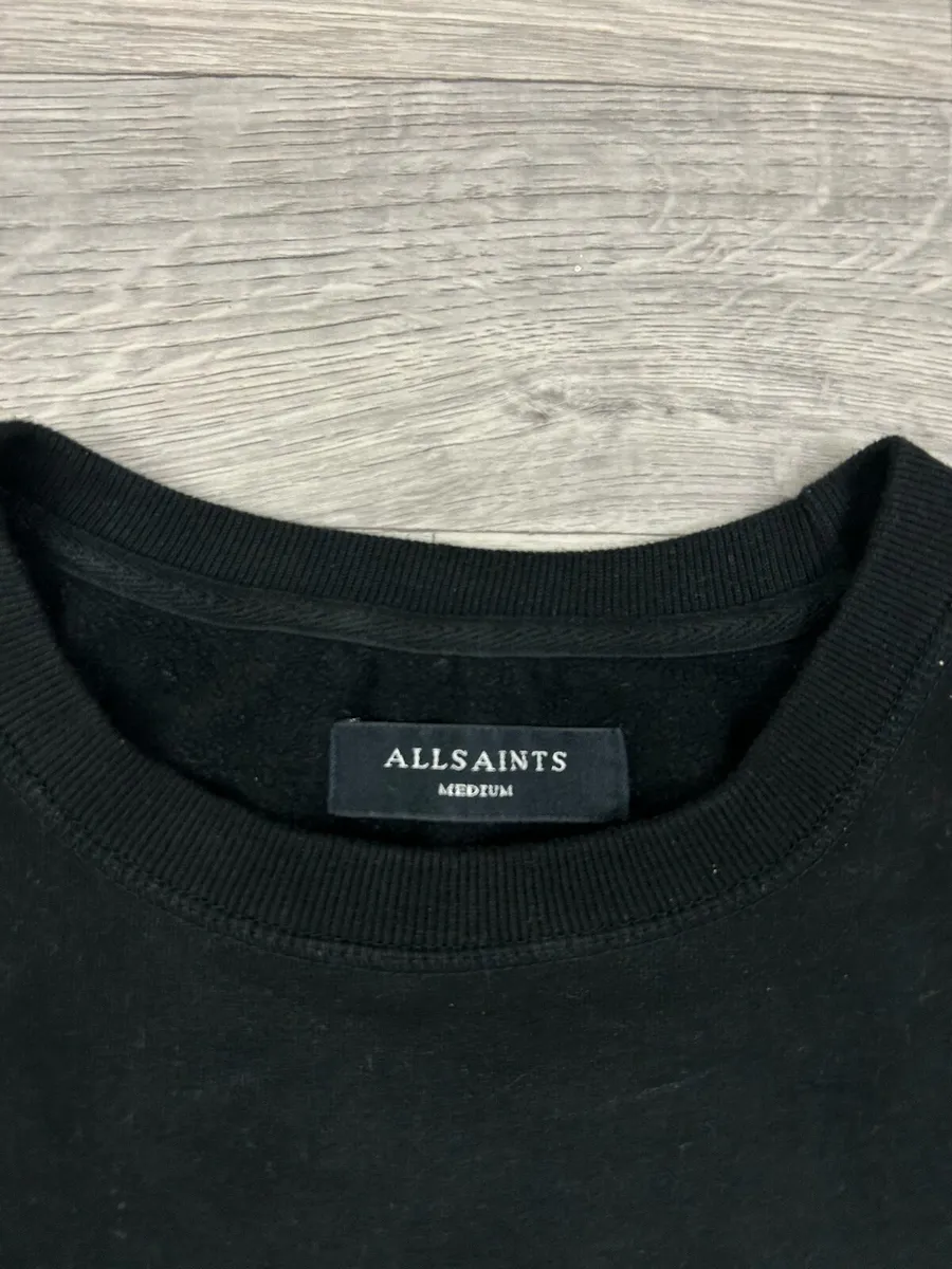 AllSaints All Saints Black Sweatshirt Mens Medium - Image 4
