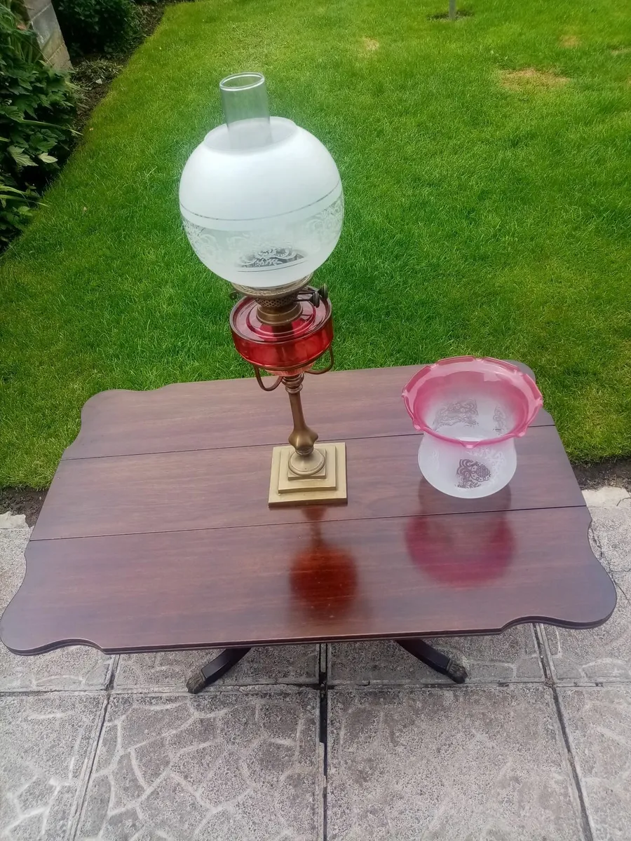 Victorian Oil Lamp etc - Image 1