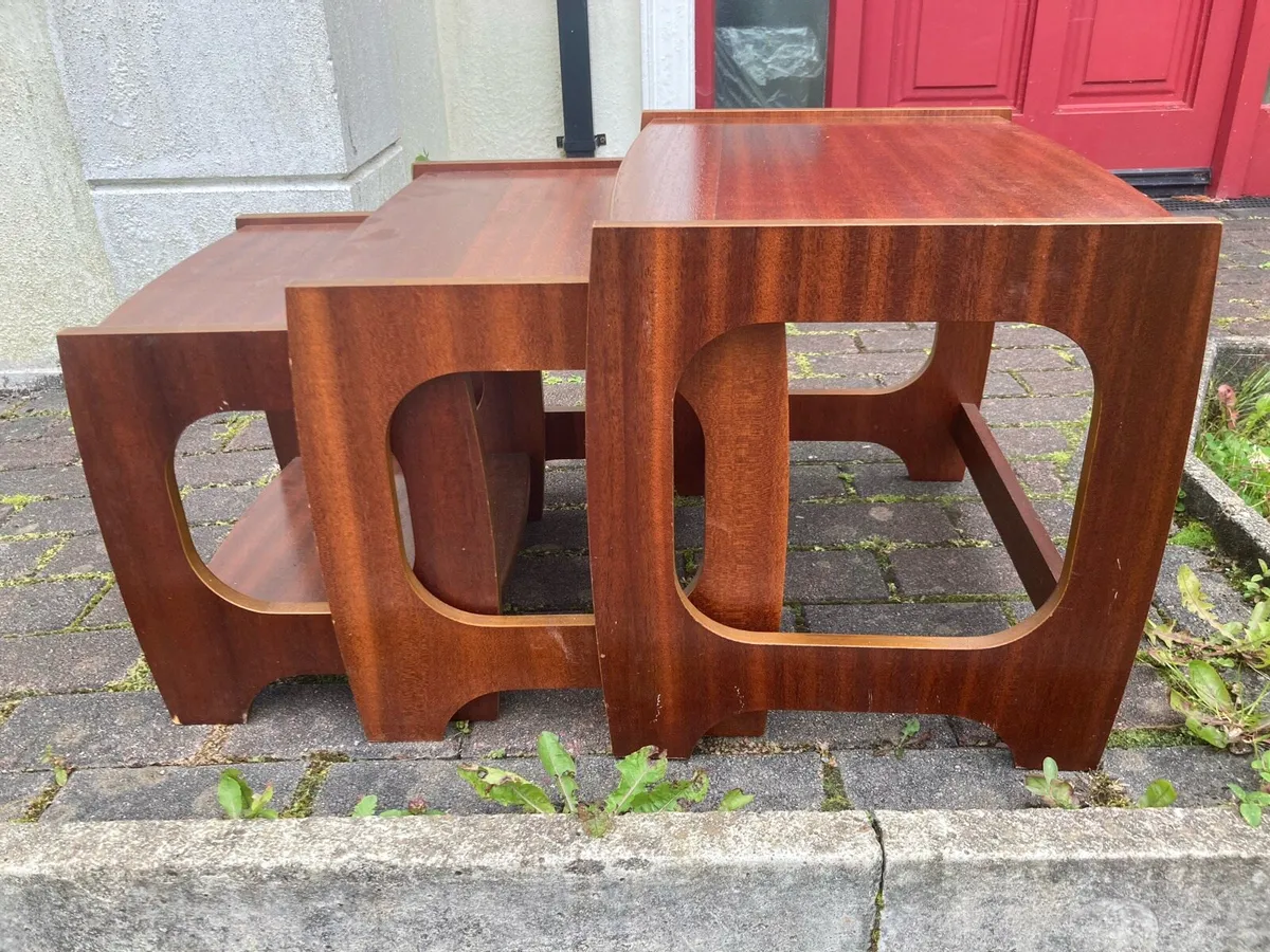 1970s danish teak nest of tables - Image 1