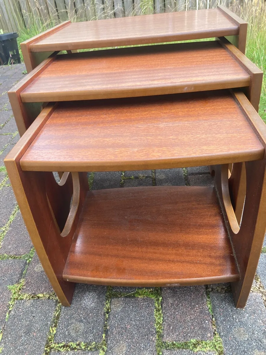 1970s danish teak nest of tables - Image 2
