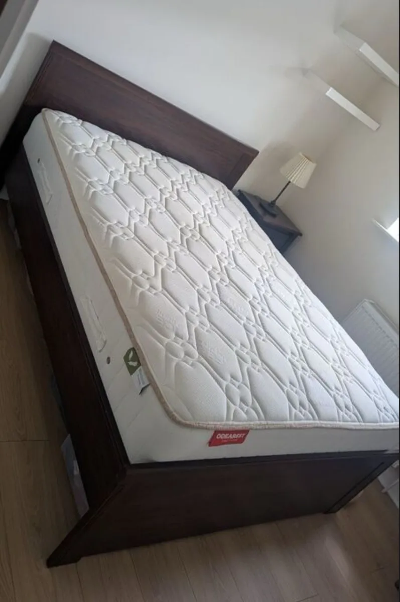 Like New - Very Solid 4 Ft 6” Wooden Double Bed