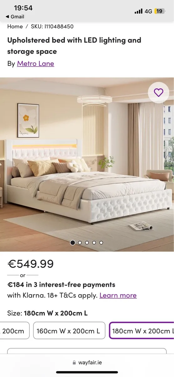 Super king bed - brand new in box w/ ottoman base - Image 1