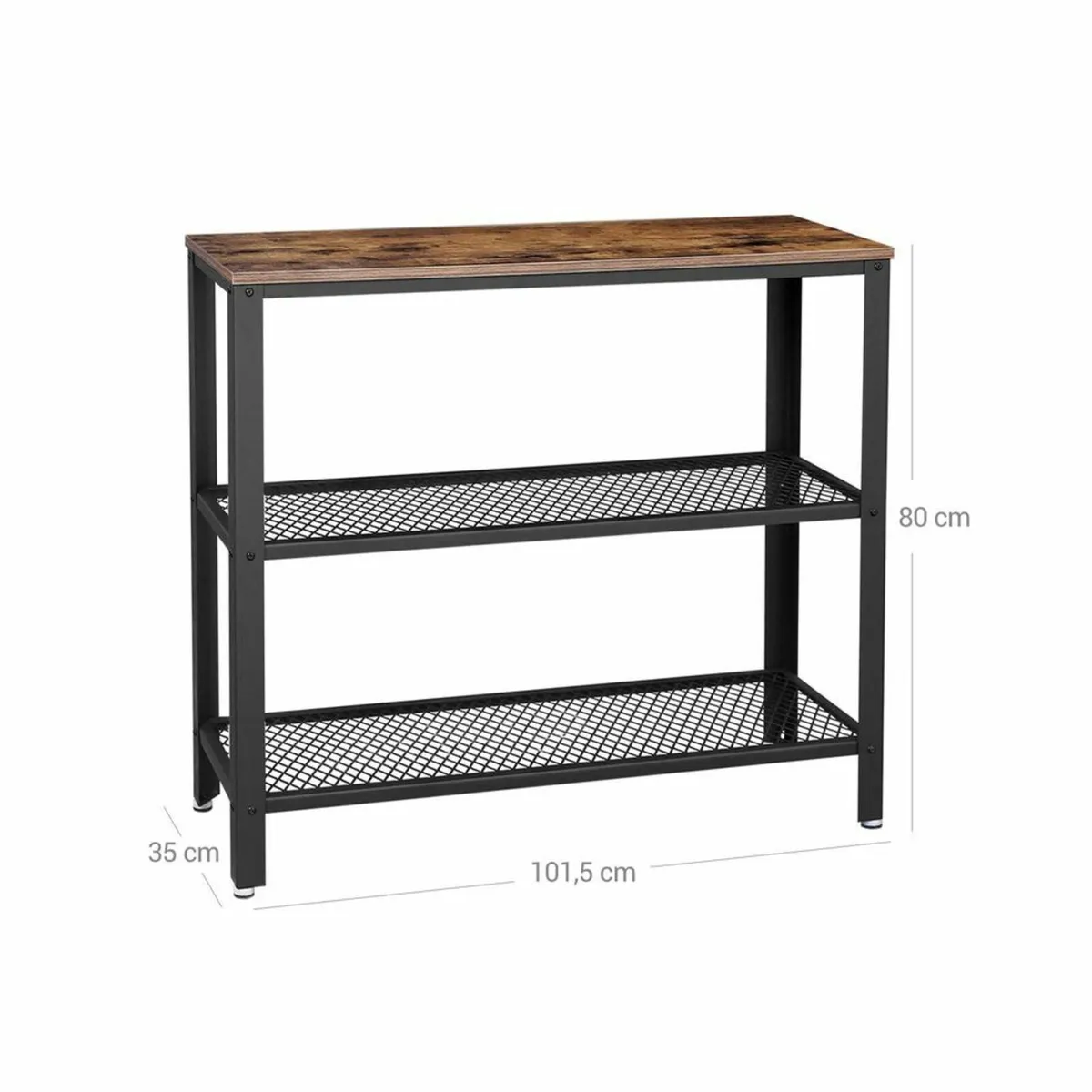 Industrial Console Table 3 Drawer Hallway Vintage - Image 2