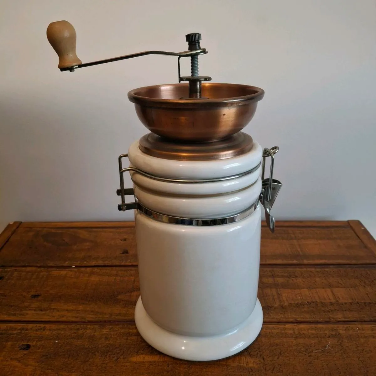 Copper & Ceramic Coffee Grinder - Image 1