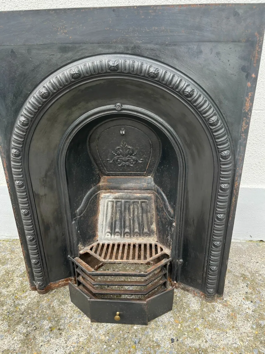 Antique cast iron fireplace - Image 2