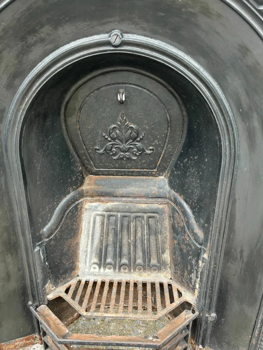 Antique cast iron fireplace - Image 3