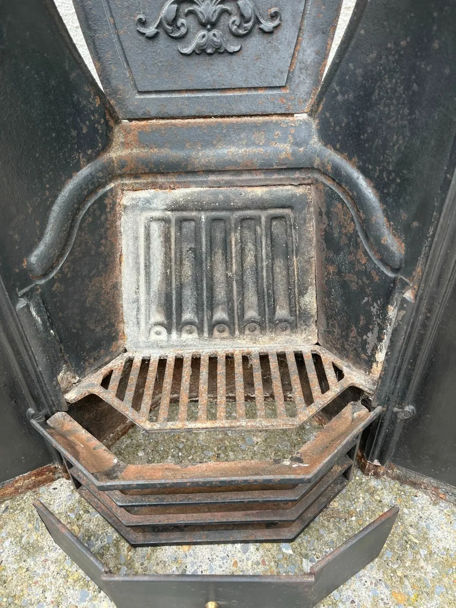 Antique cast iron fireplace - Image 4