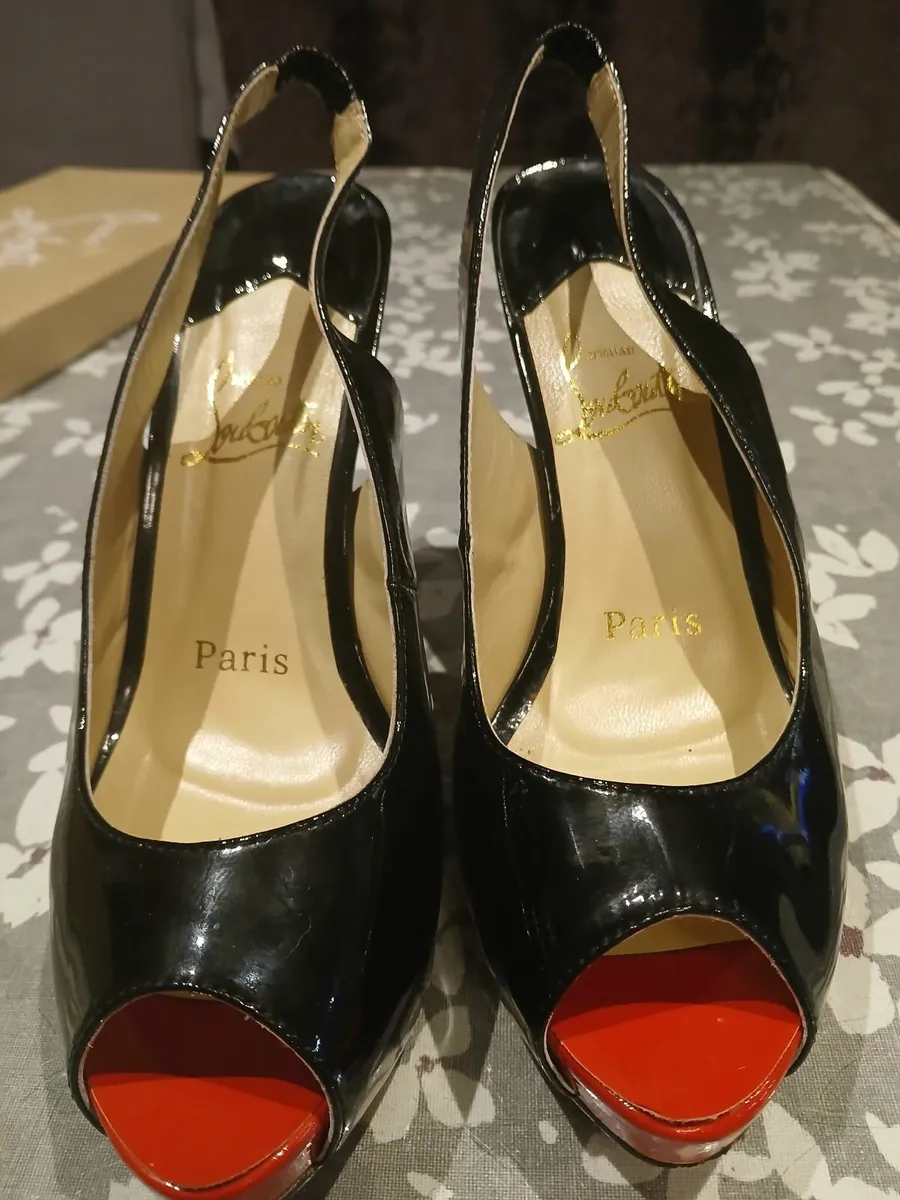 Red  soled sling back Sandals high heels - Image 2