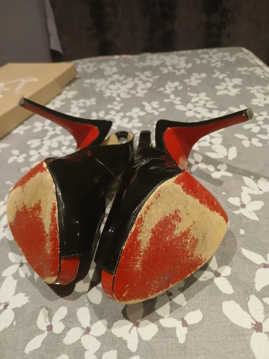 Red  soled sling back Sandals high heels - Image 3