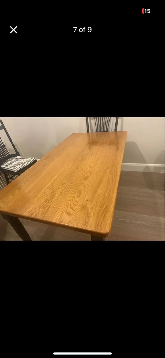 Solid Oak Kitchen Table - Image 1