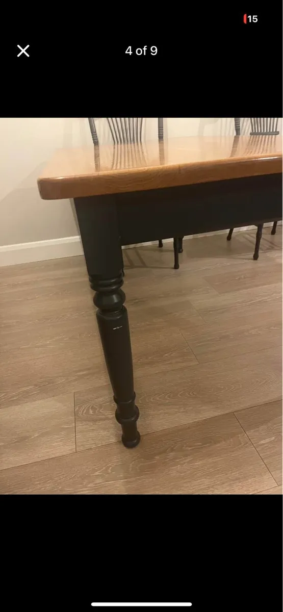 Solid Oak Kitchen Table - Image 3