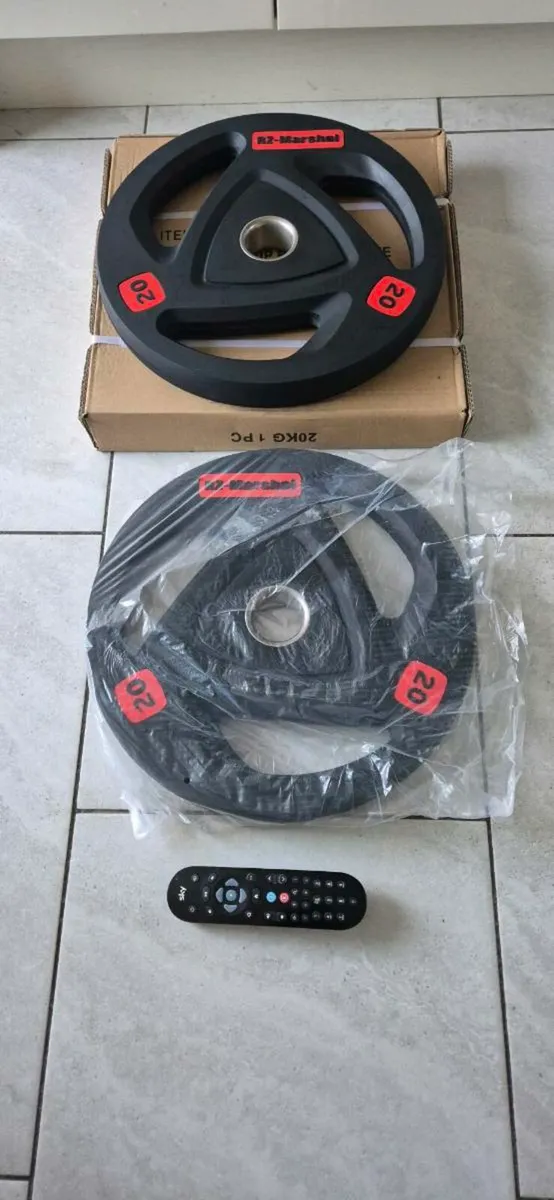 Brand new 2x20 kilo Olympic weight plates - Image 4