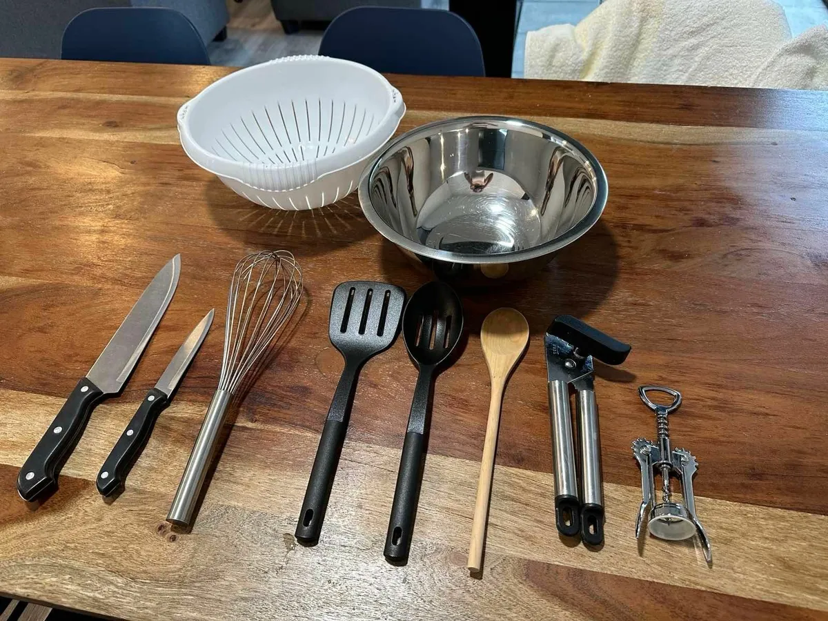 Tableware Set for 2 with Cooking Tools – Ready for - Image 3