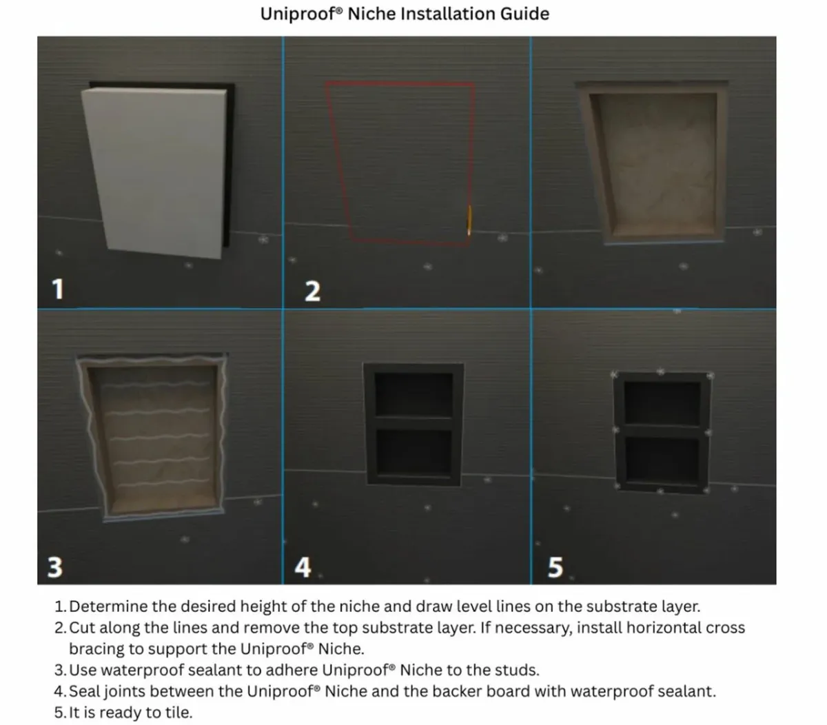 Tileable Bath / Shower Niche - Easy Installation - Image 4