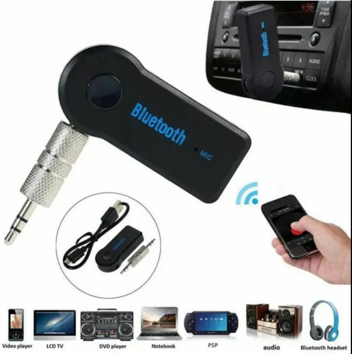 Wireless Bluetooth Receiver Adapter 3.5MM AUX - Image 1