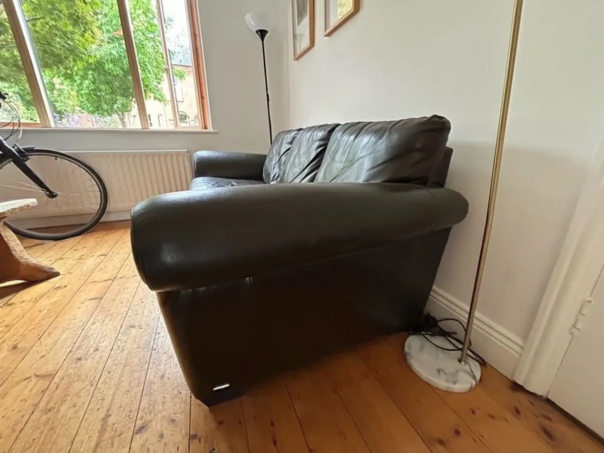 leather couch and chair - Image 4