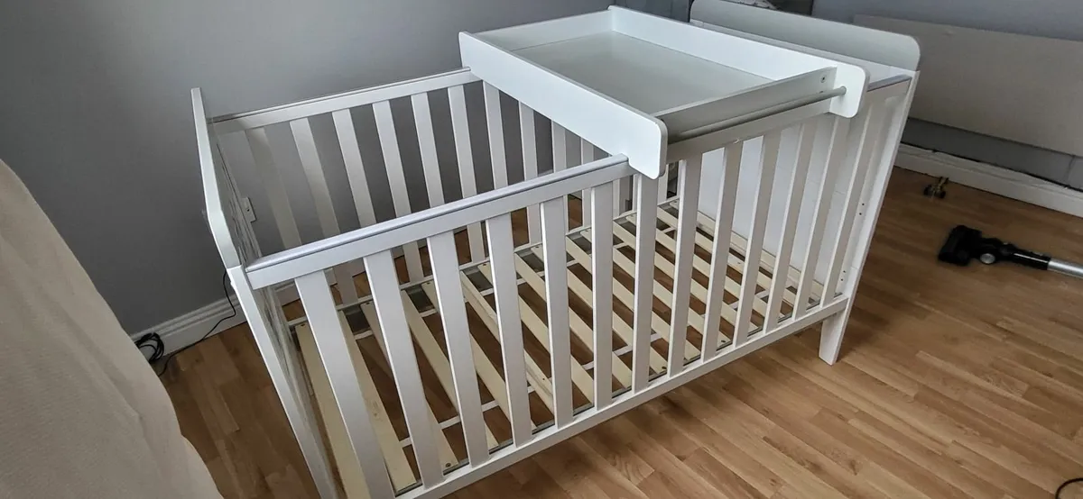 Baby Elegance Haddington Cot Bed with Changing Uni - Image 1