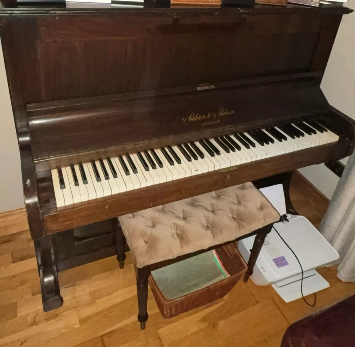 Addison & Addison London upright piano - Image 2