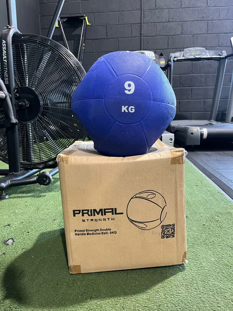 3 x Primal Double Handle Medicine Balls (new) - Image 2