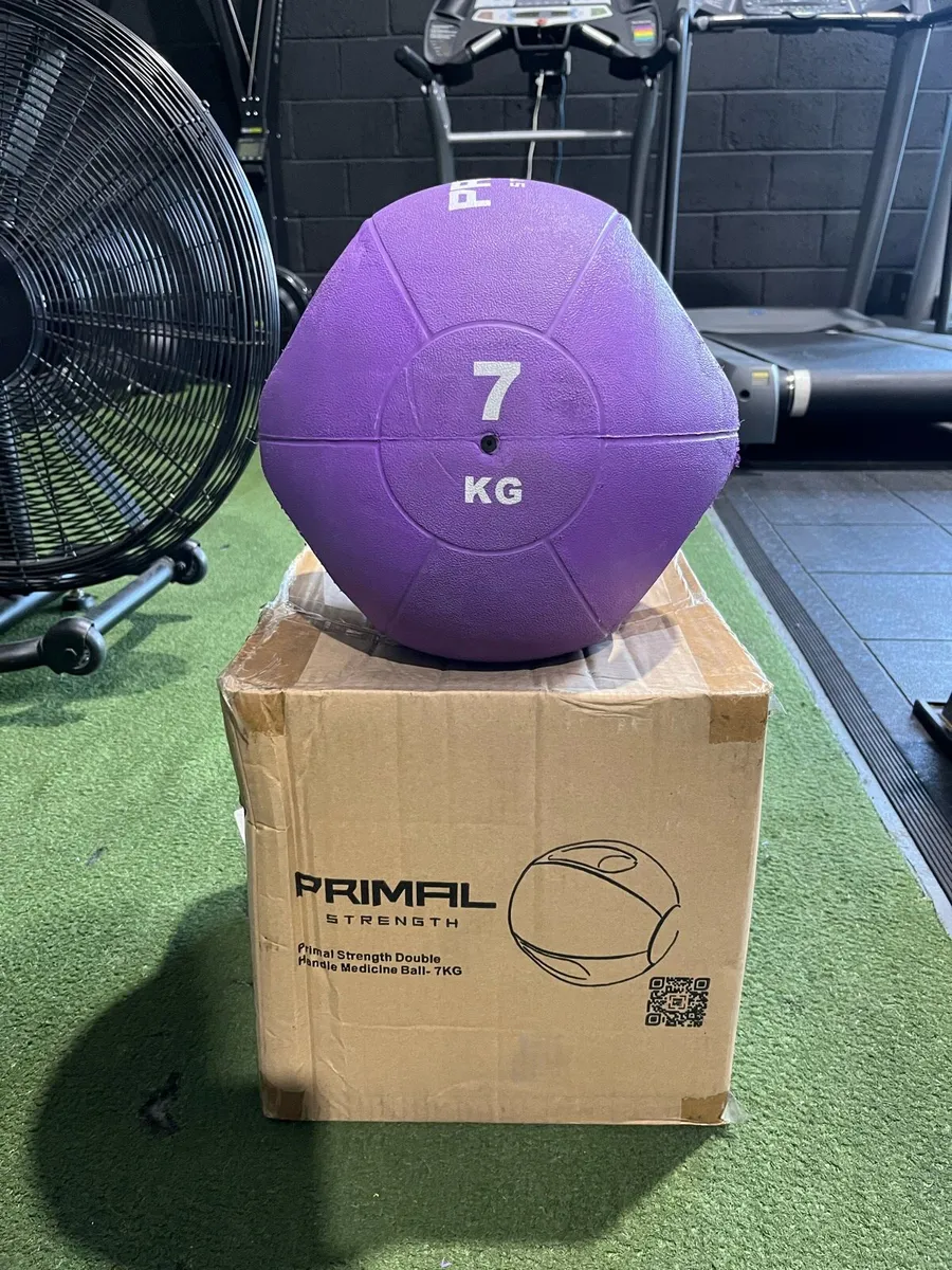 3 x Primal Double Handle Medicine Balls (new) - Image 3