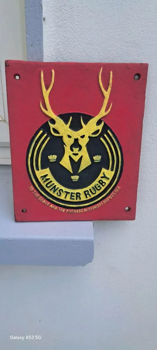 Munster rugby cast iron sign