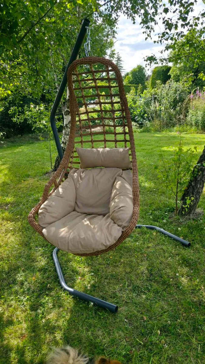Brand new egg chair swing chair with cushion - Image 1